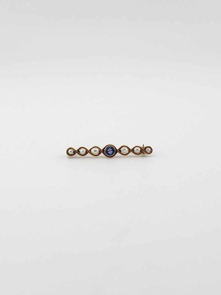 Zircon & Pearl Pin