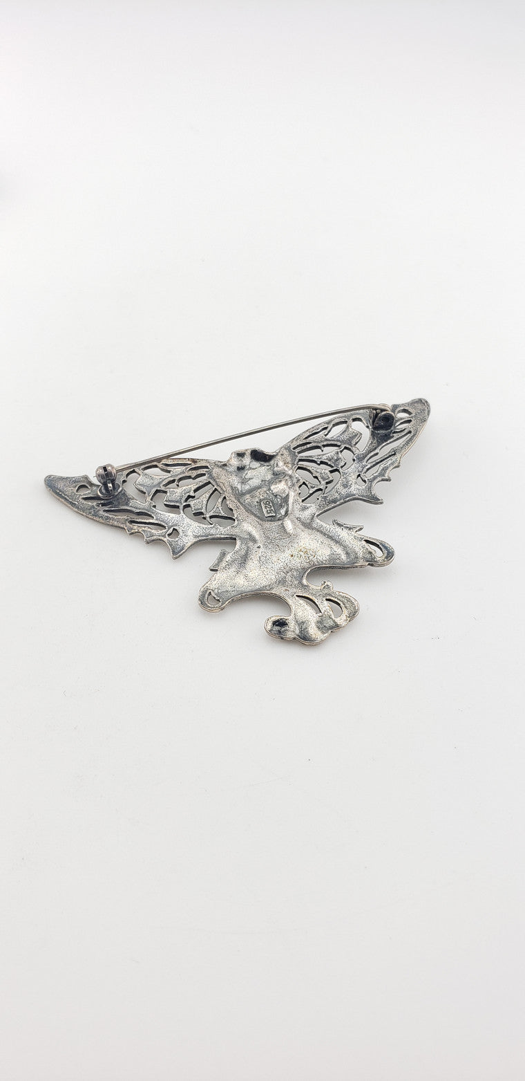 Lady w/ Art Nouveau Wings Pin