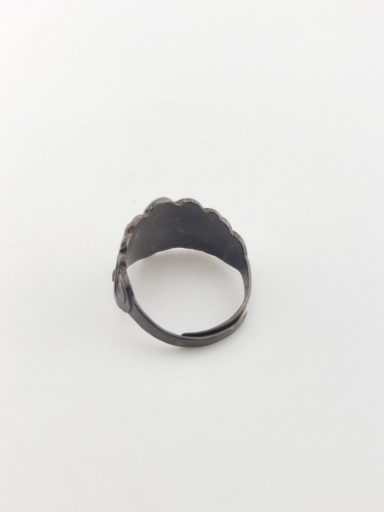 Antique Chinese Coin Silver Bug Ring