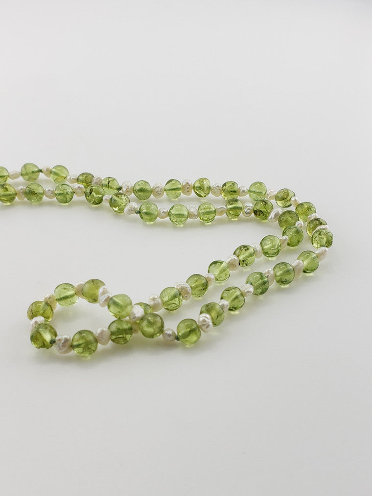 Peridot & Pearl Strand 16"
