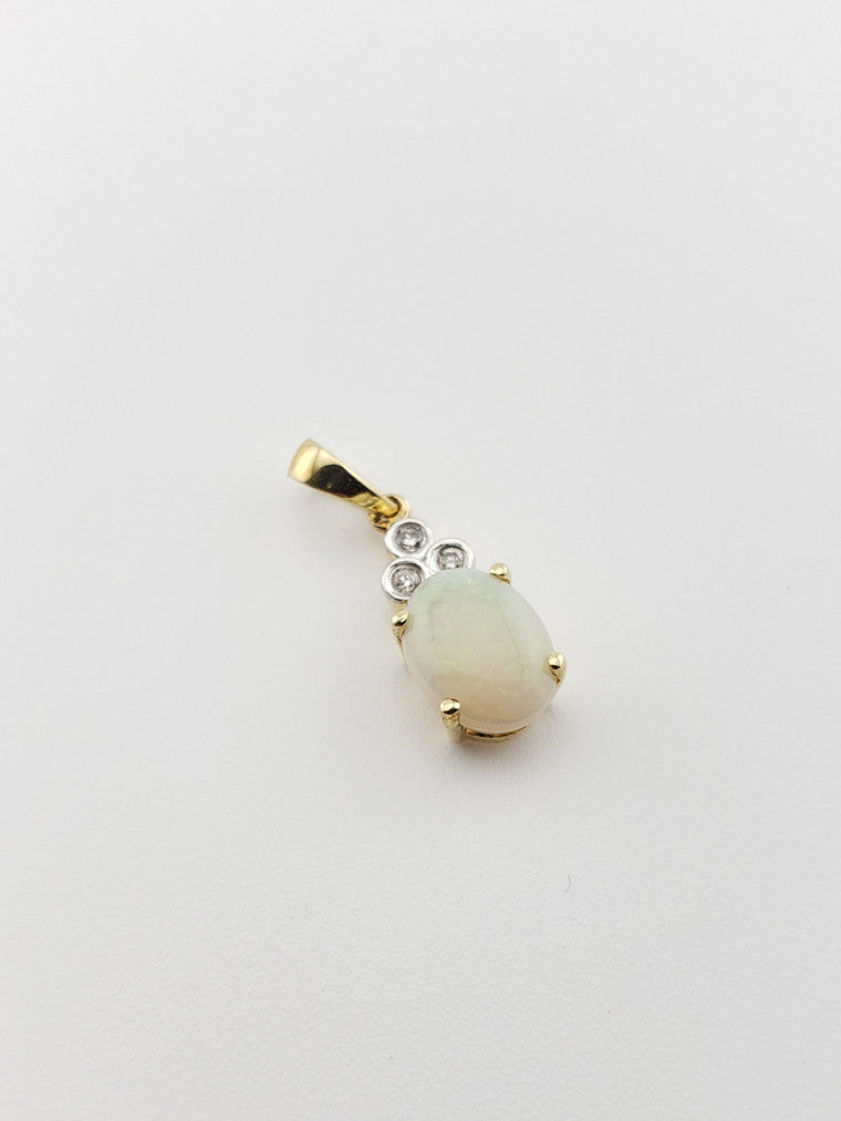 Opal and Diamond-Trio Charm