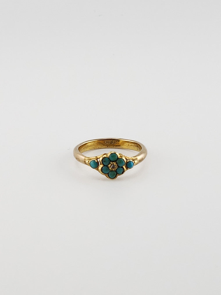 Turquoise Flower Ring