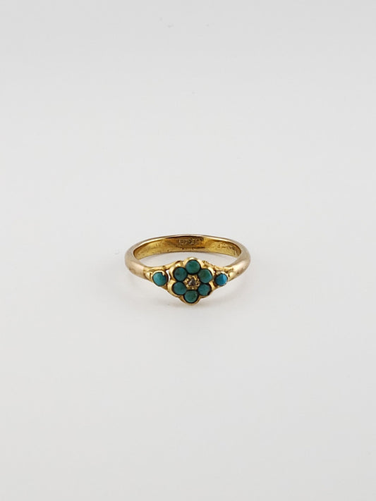 Turquoise Flower Ring