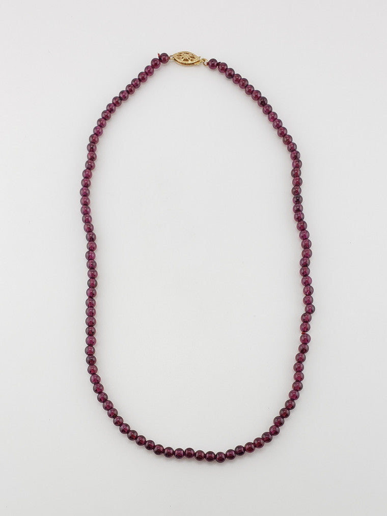 Round Garnet Strand 16"