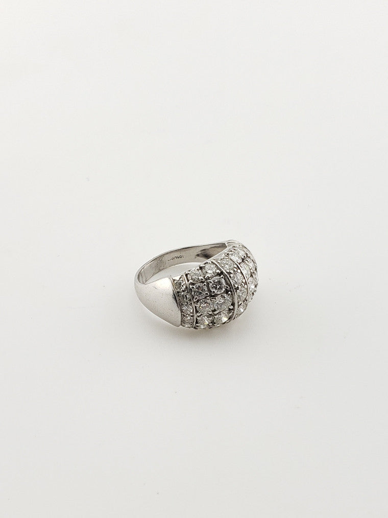 Platinum Diamond Dome Ring