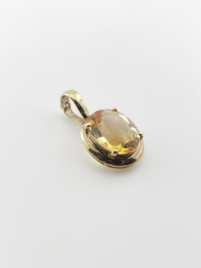 Tapered Bail Citrine Pendant