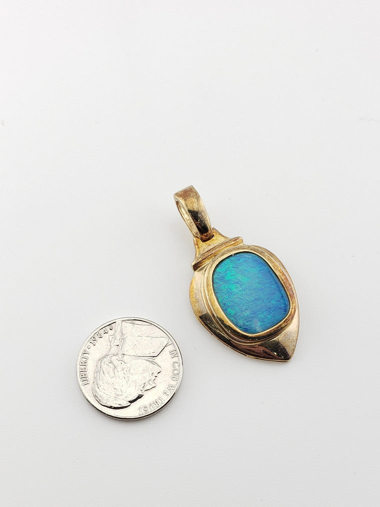 Large Blue Opal Pendant