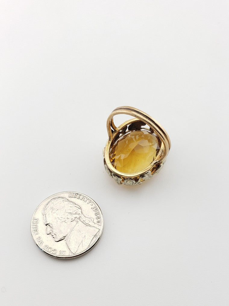 Citrine Cocktail Ring