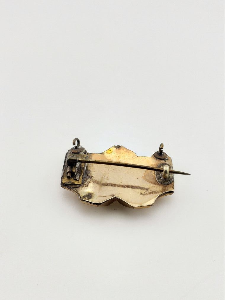 GF Enamel Antique Brooch