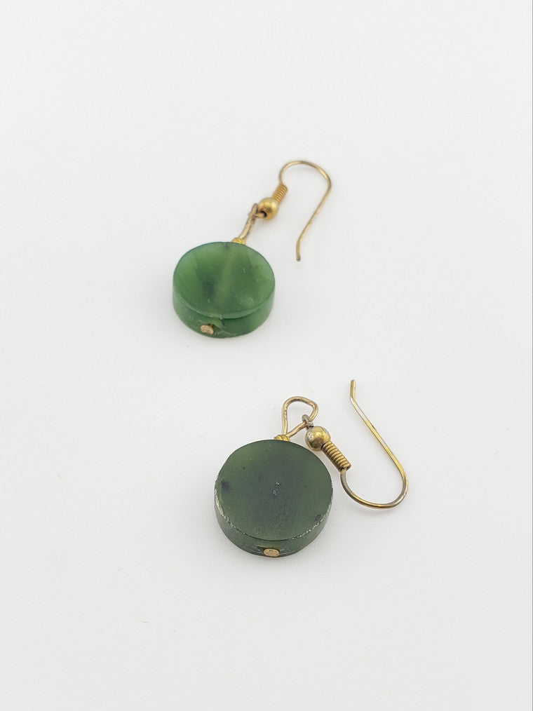 GF Jade Disc Earrings