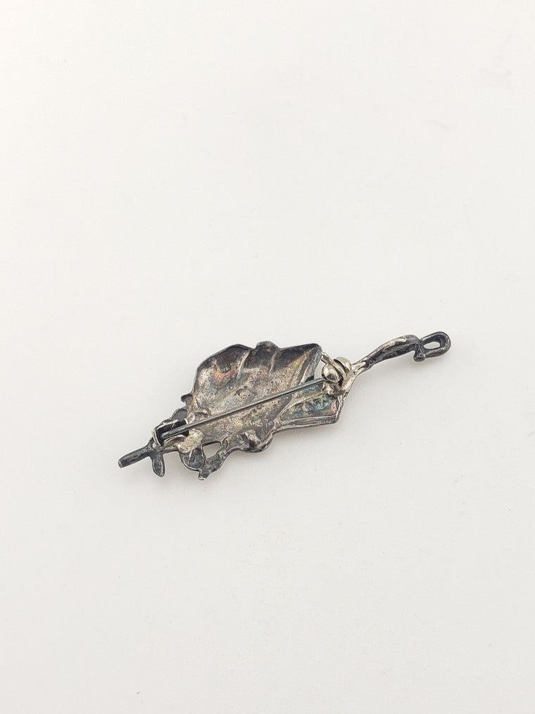 SS Art Nouveau Womans Hat Pendant/Pin