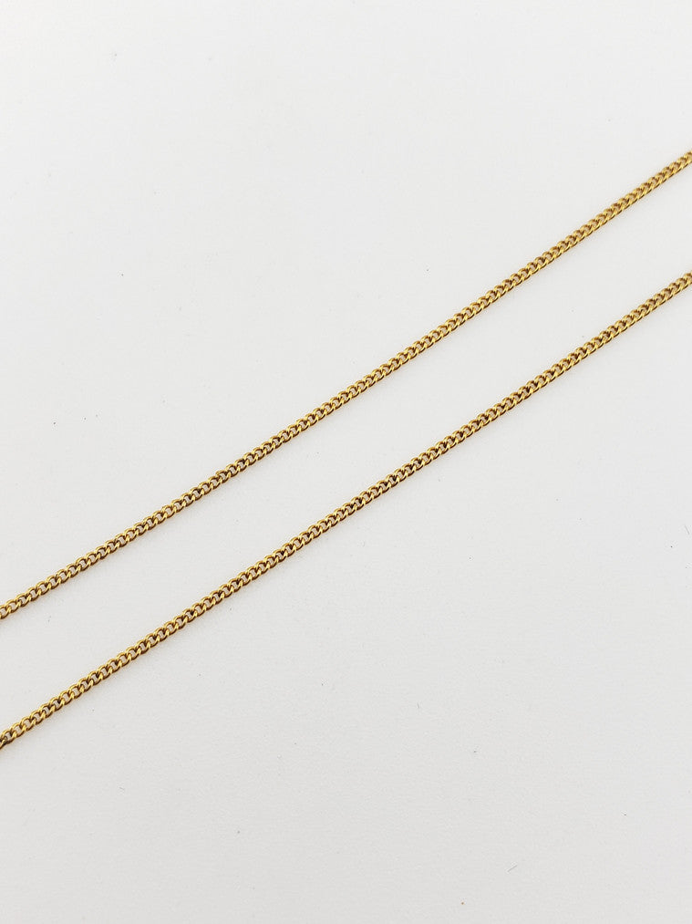 GF Thin Curb Chain Necklace