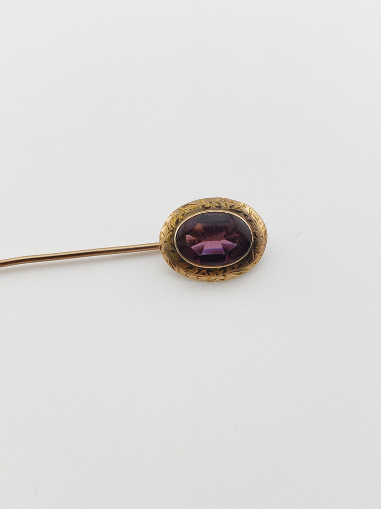 Amethyst Cabochon Stickpin