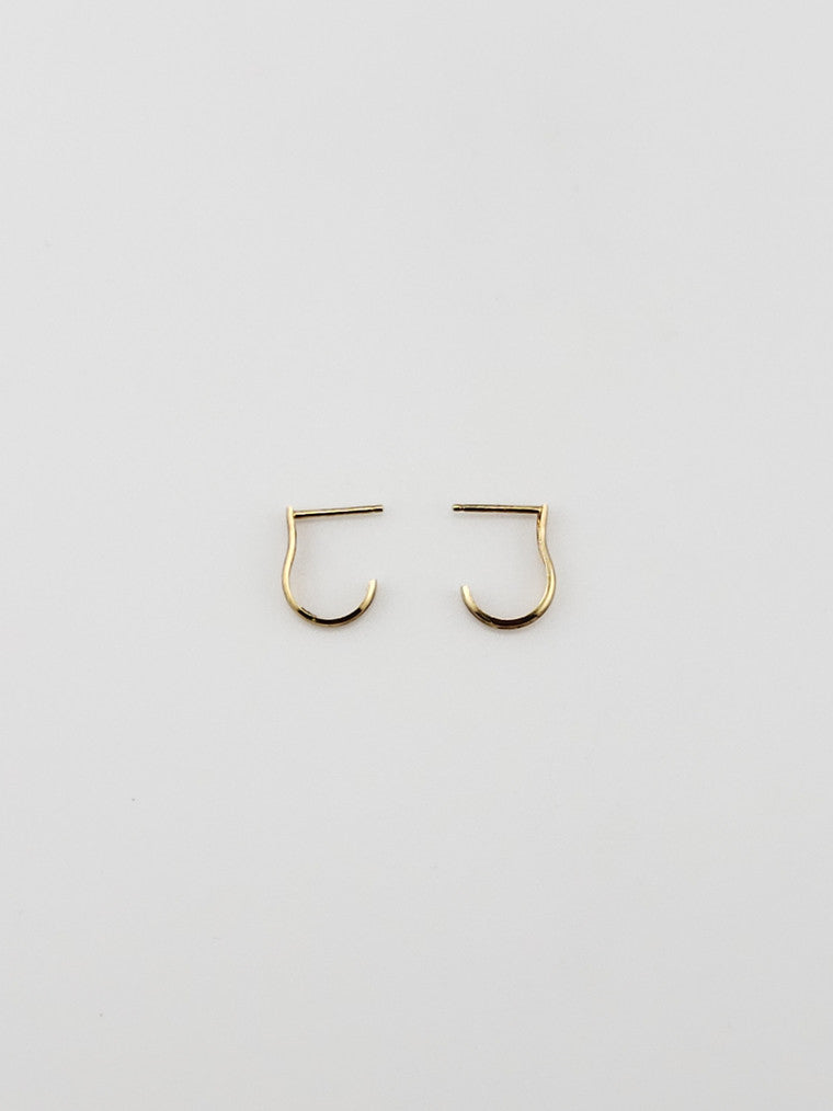 "J" Hoop Earrings