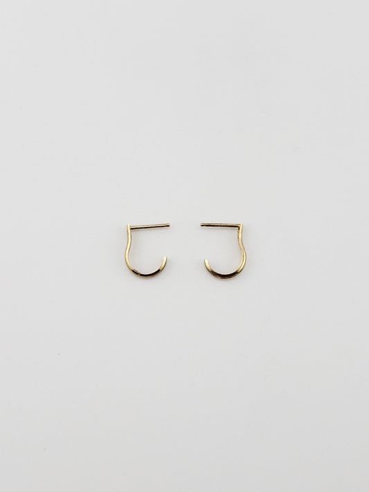 "J" Hoop Earrings