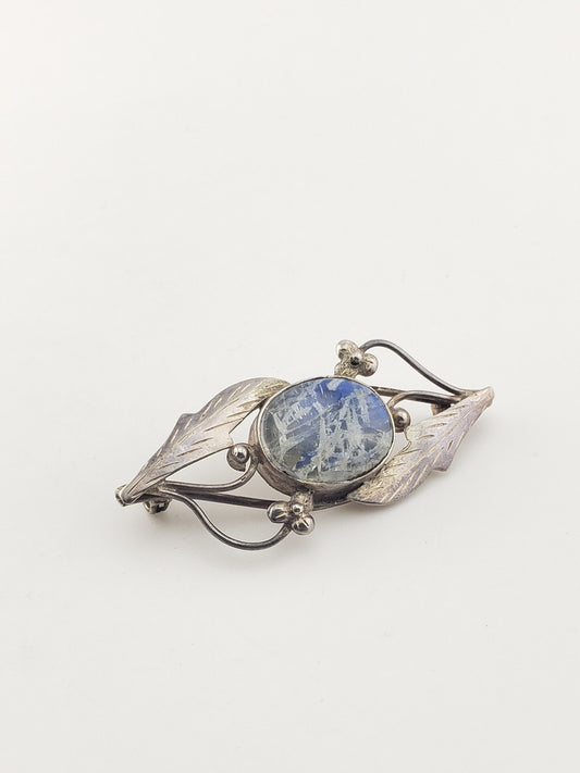 Moonstone Leaf Pin/Pendant