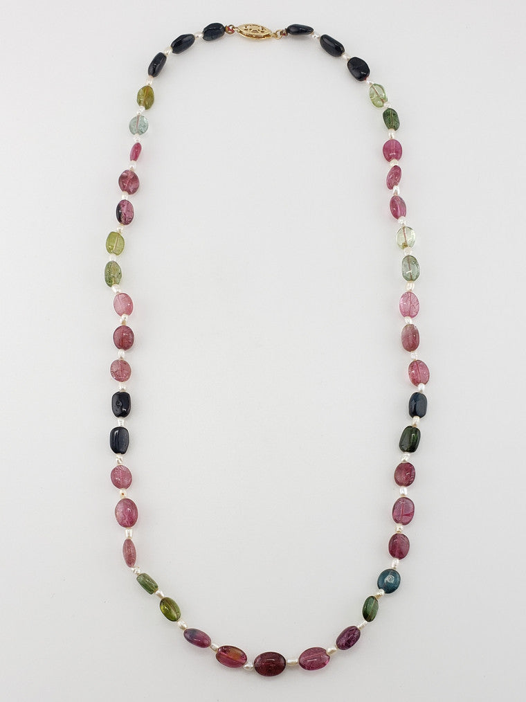 Tourmaline & Pearl Strand 19"