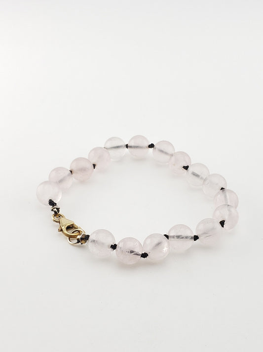 GF Light Pink Quartz Bead Bracelet