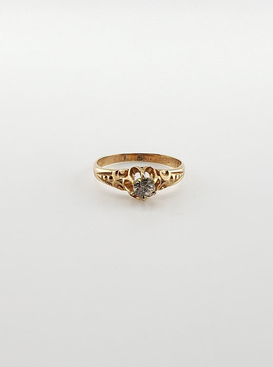 Antique Style Diamond Engagement Ring