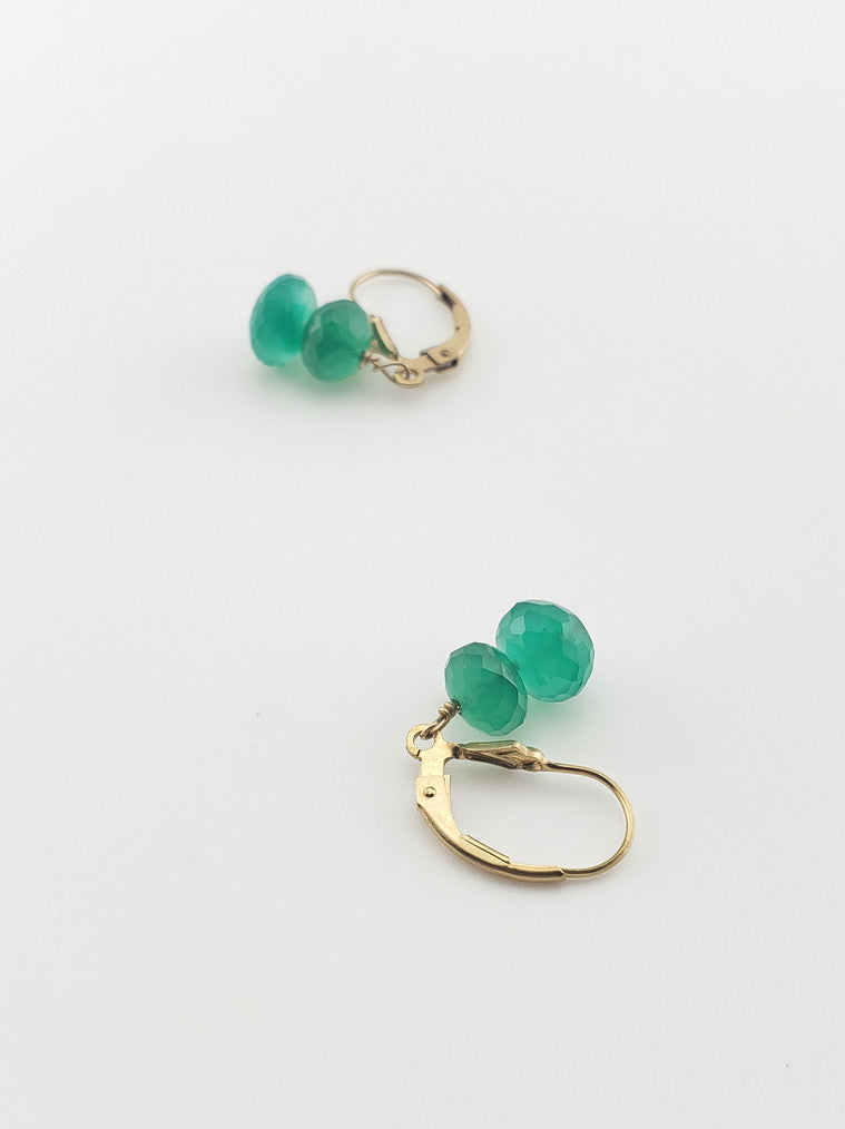 GF Green Onyx Earrings