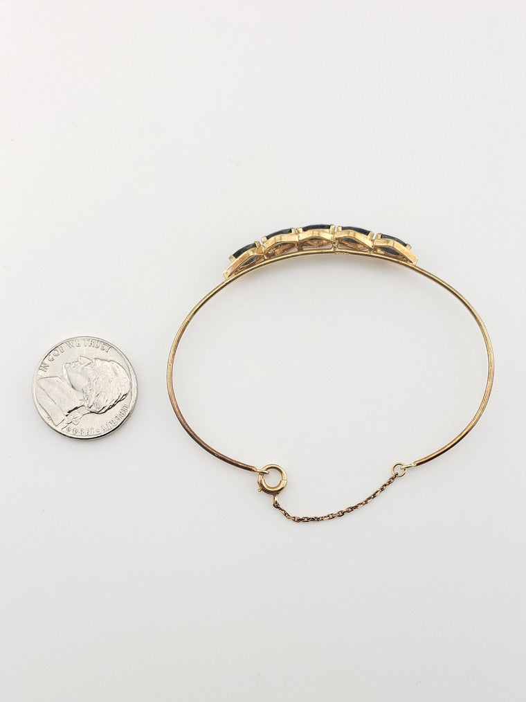 Marquise Sapphire Chain Bangle