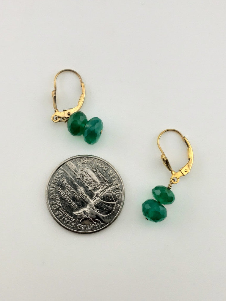 GF Green Onyx Earrings