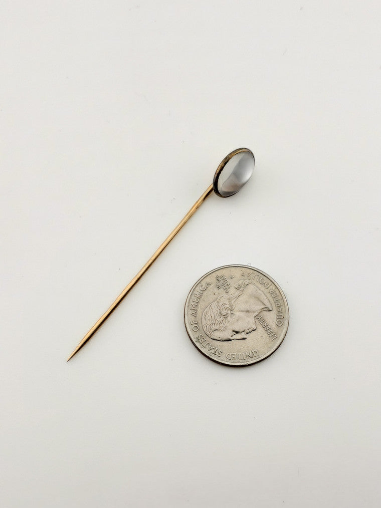 Antique Oval Moonstone Stickpin