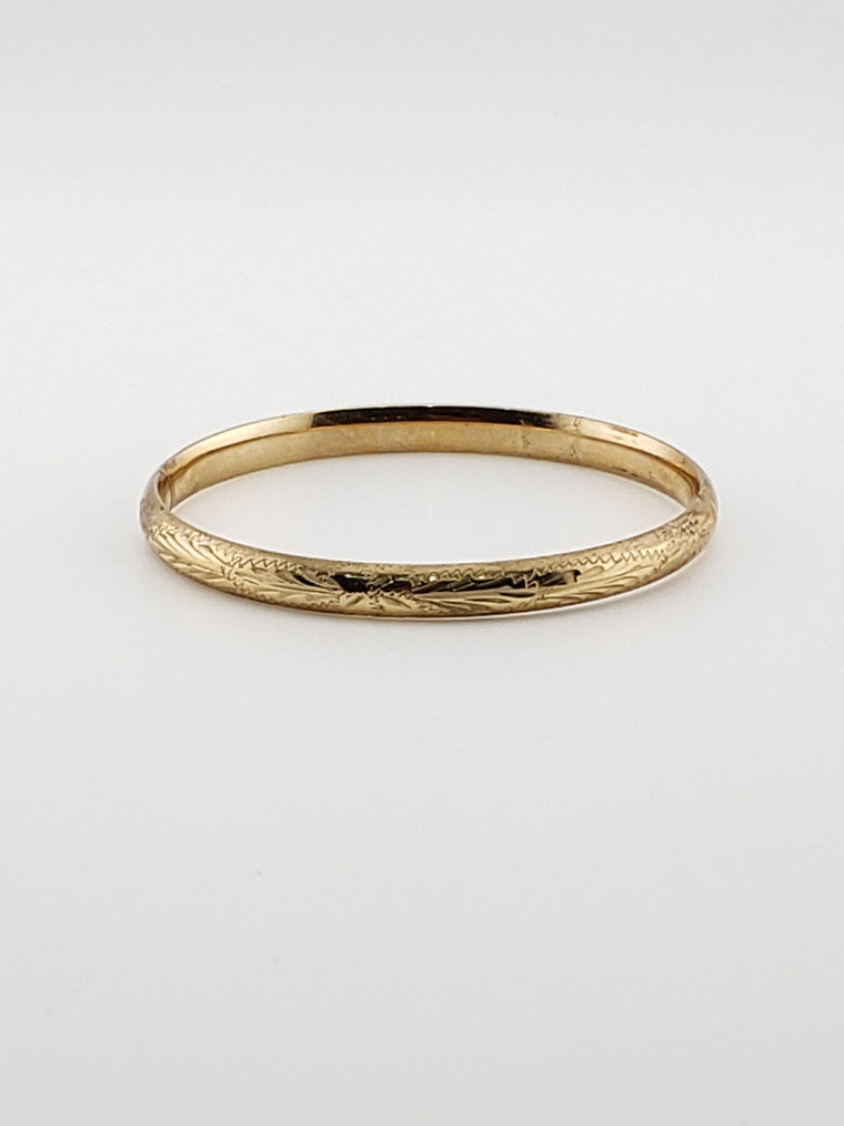 Wheat Engraved Baby Bangle