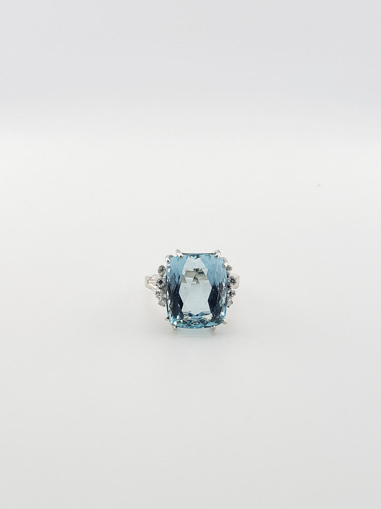 Aquamarine Cocktail Ring