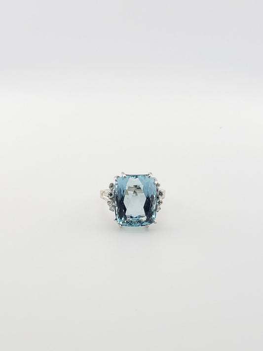 Aquamarine Cocktail Ring
