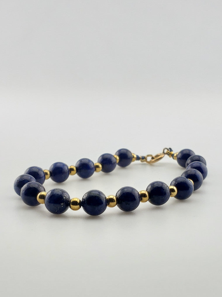 GF Lapis Bead Bracelet
