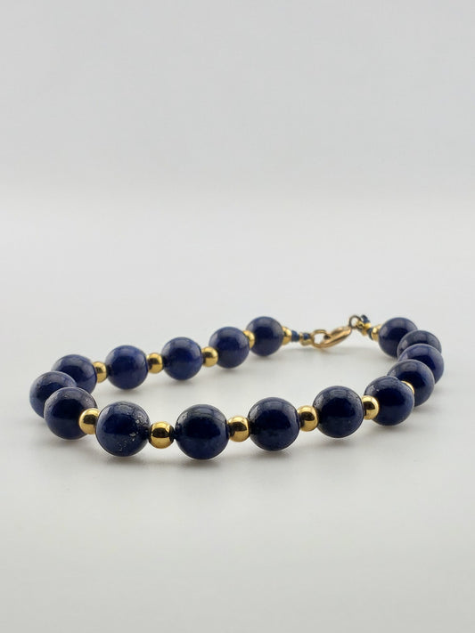 GF Lapis Bead Bracelet