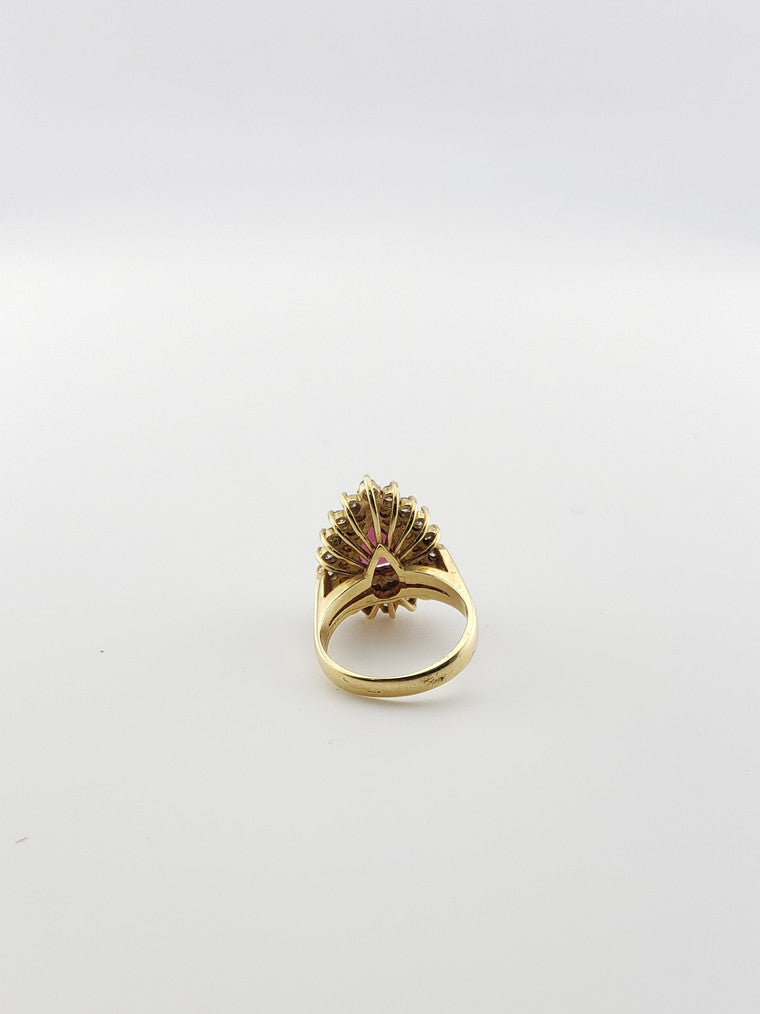 Pear Garnet Ring