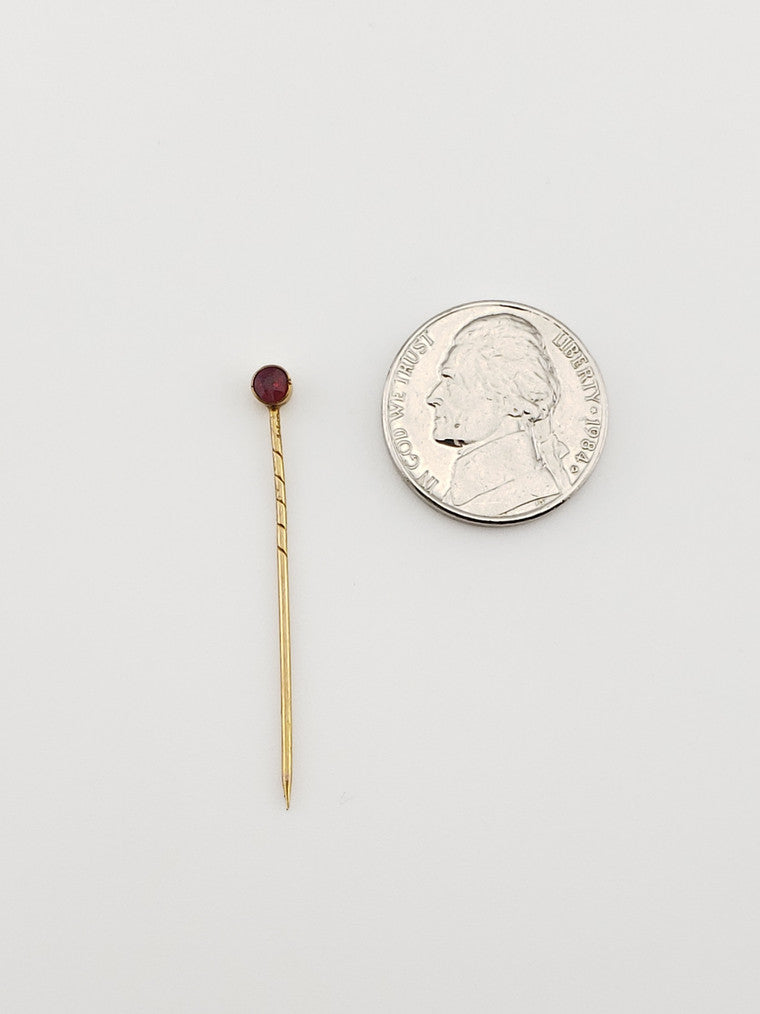 1890 Garnet Lapel Pin