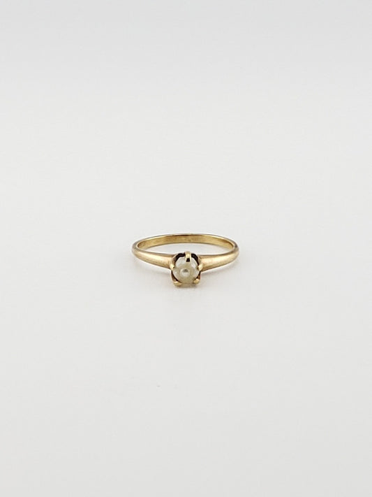 18K Victorian Pearl Ring