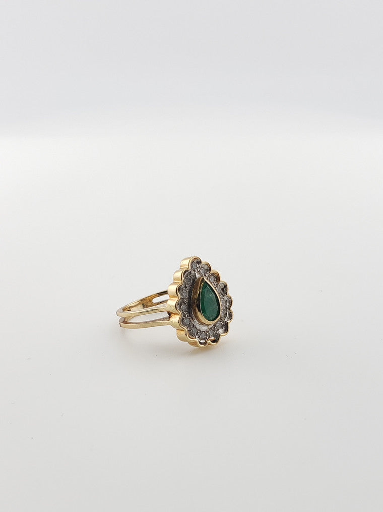 Emerald Pear Ring