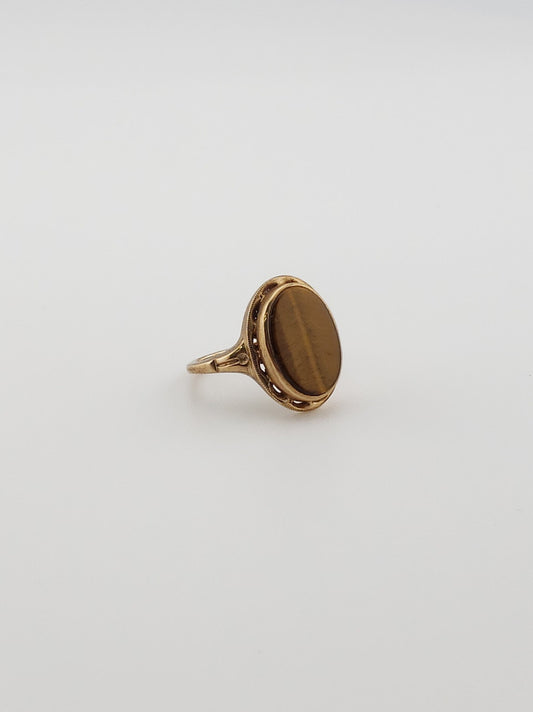 Reflective Tiger Eye Ring