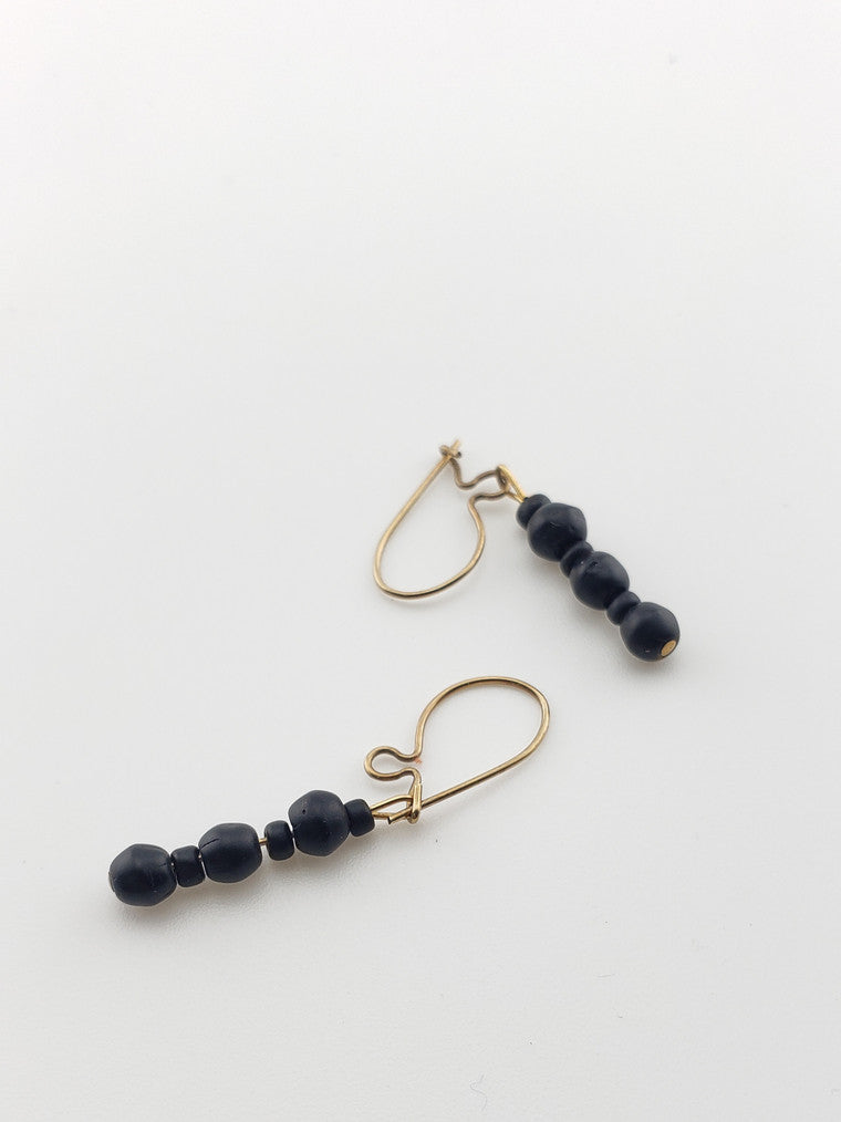 Onyx Wire Earrings