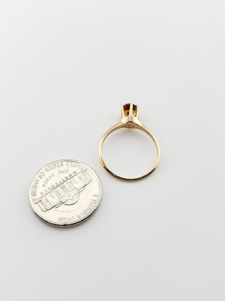 Citrine Solitaire Ring