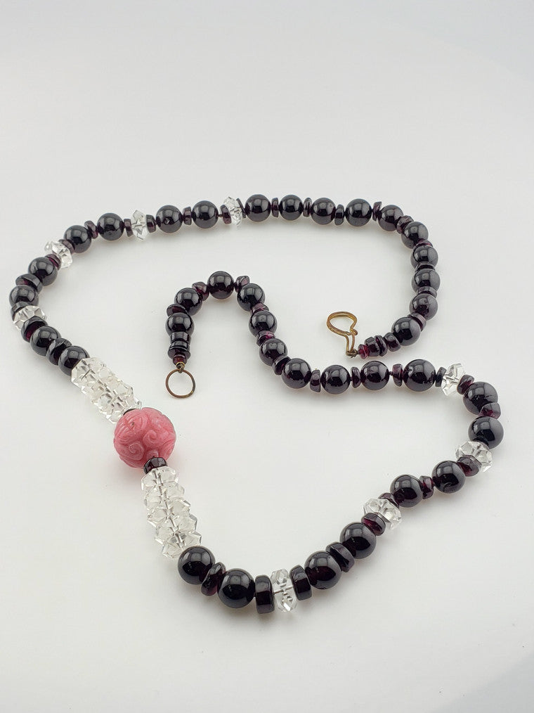 Garnet & Crystal Strand