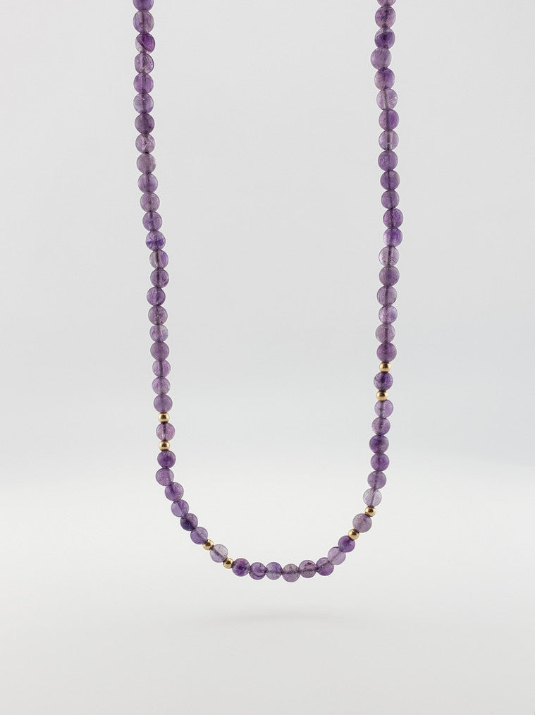 Amethyst & Gold Strand 16.25"