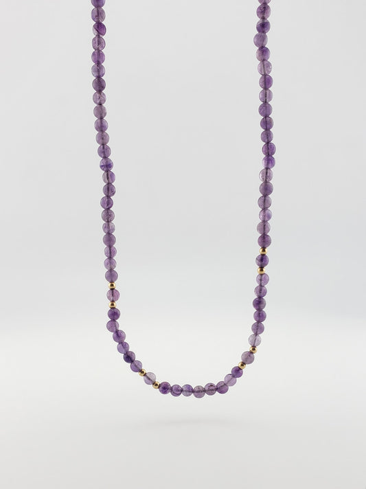 Amethyst & Gold Strand 16.25"