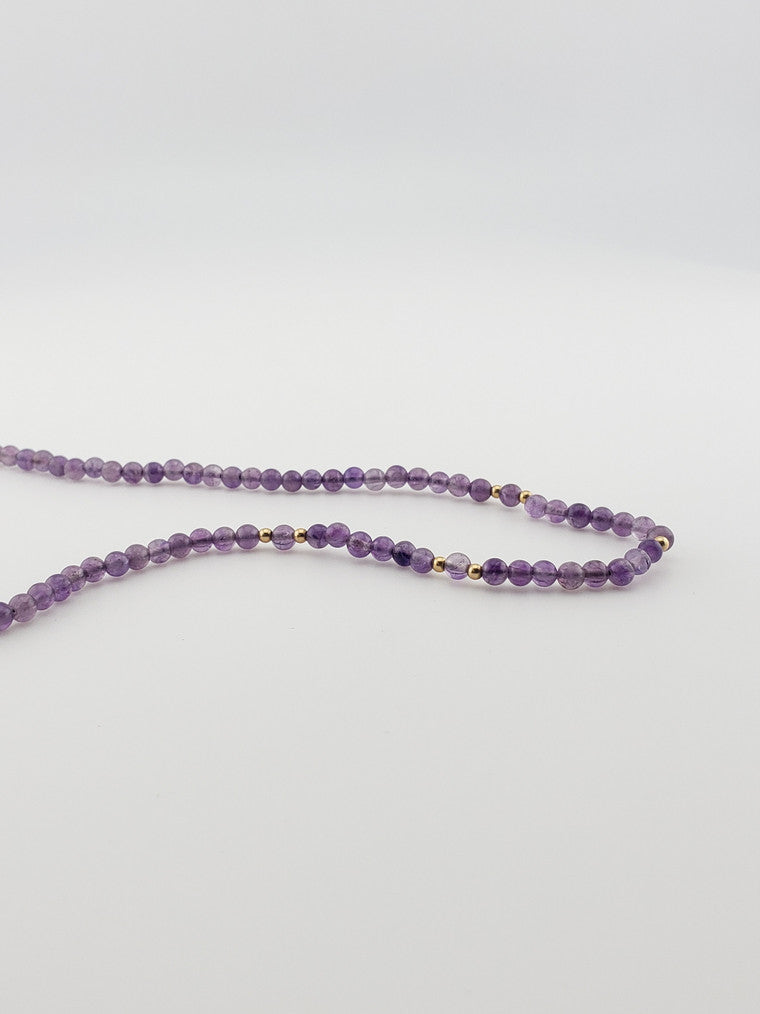 Amethyst & Gold Strand 16.25"