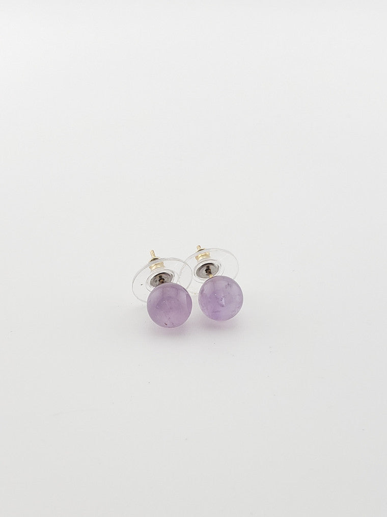 14k Amethyst Studs