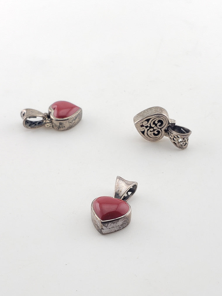 SS Reversible Red Enamel Heart
