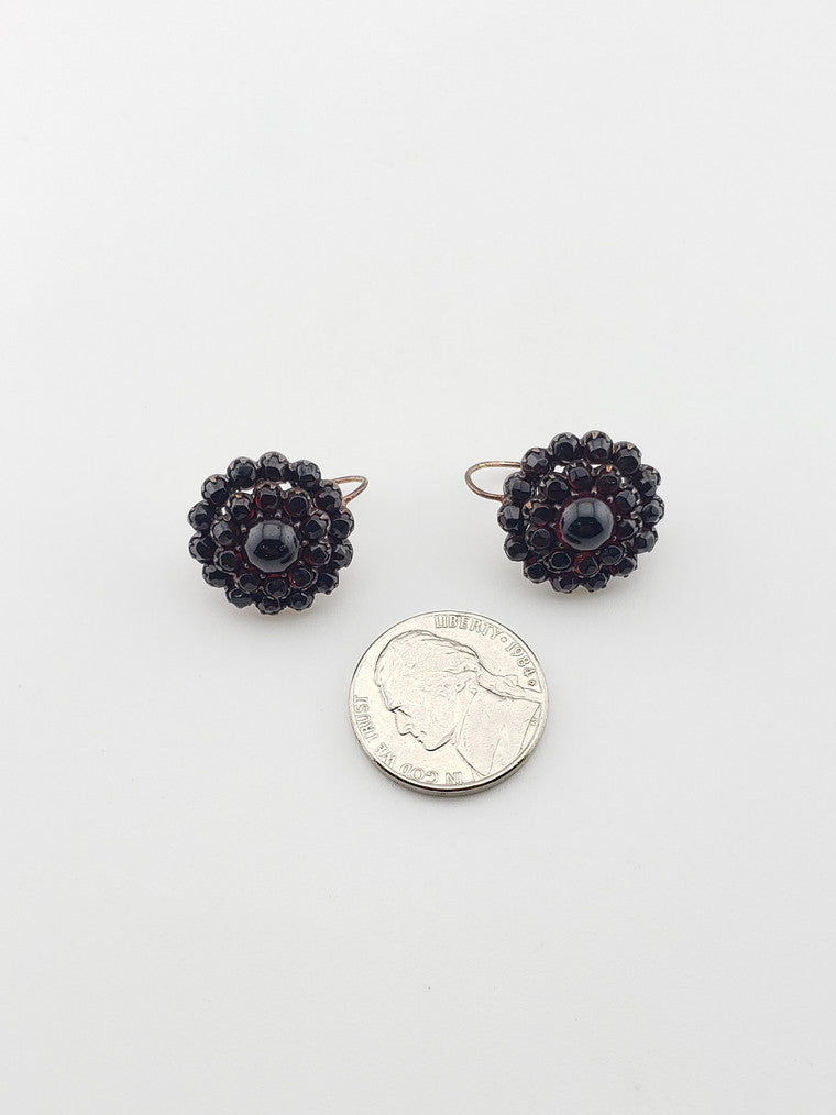 Antique Style Garnet Leverbacks