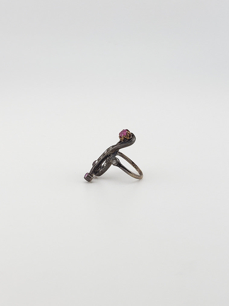 Georgian Style Diamond & Ruby Ring