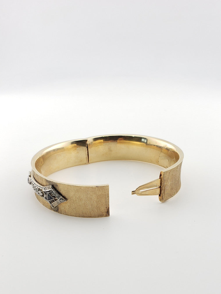 Sapphire Filigree Bangle