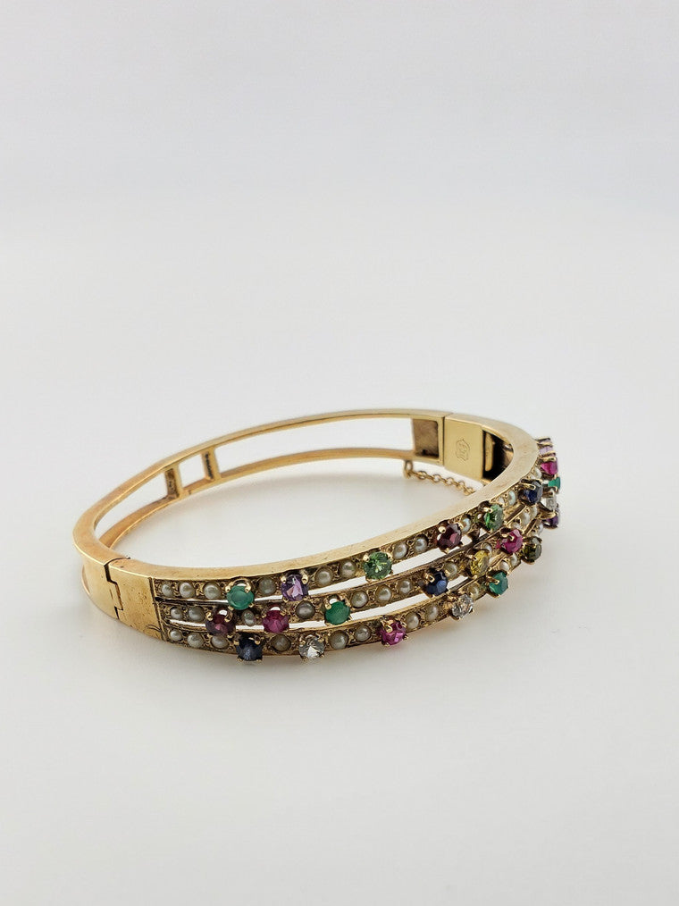 Multi Gemstone Bangle
