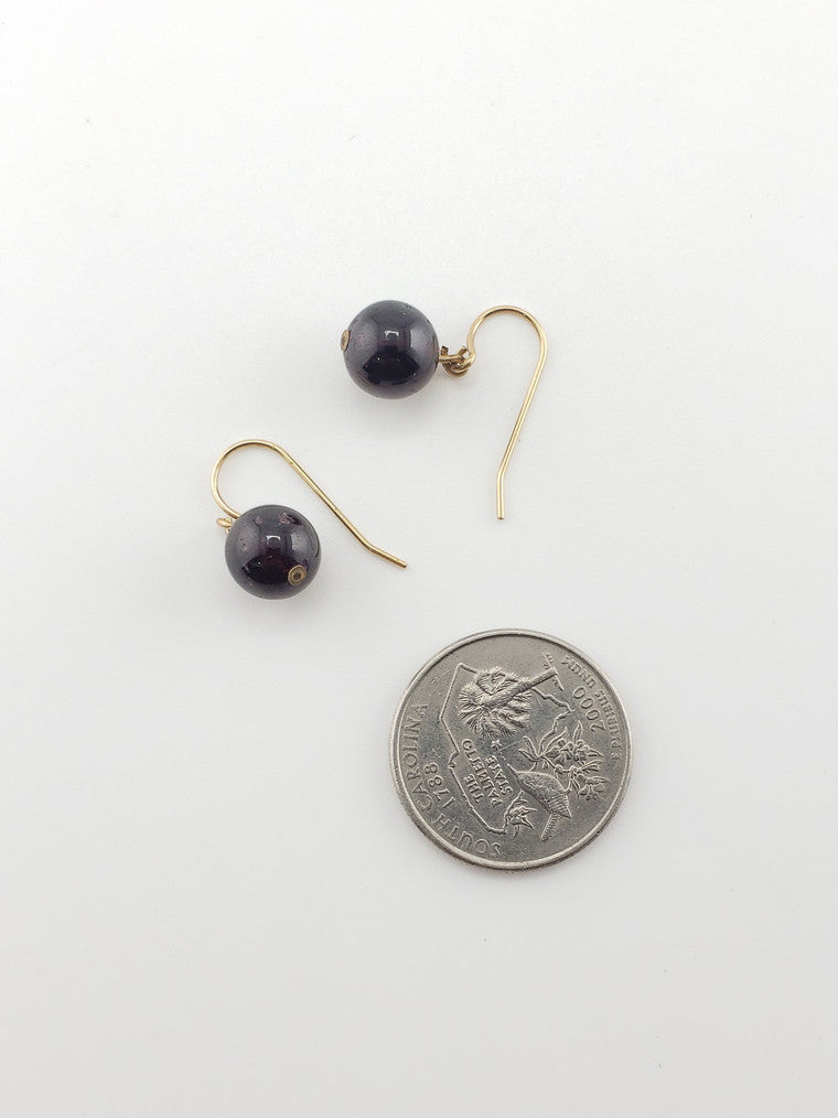 Gem Garnet Dangle Earrings
